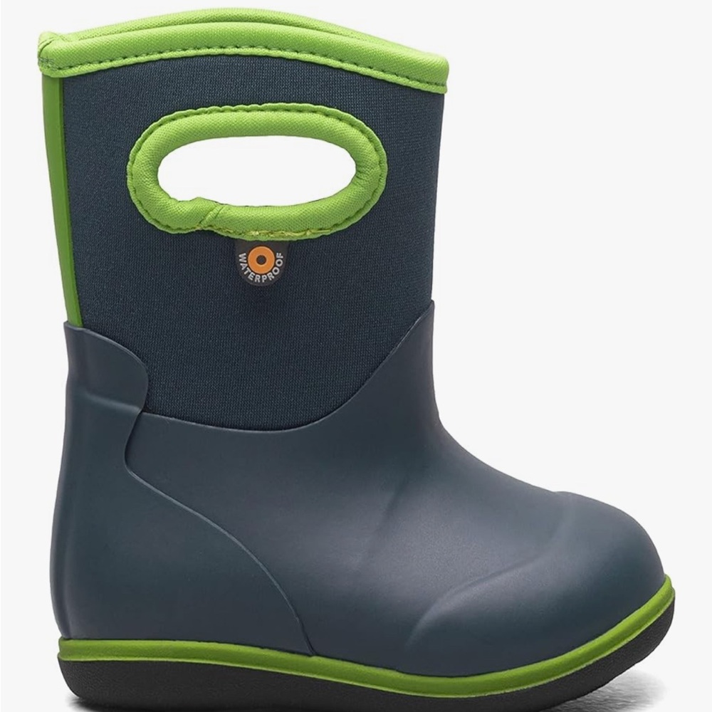 Bogs Kids Boots with Neon Green Accents